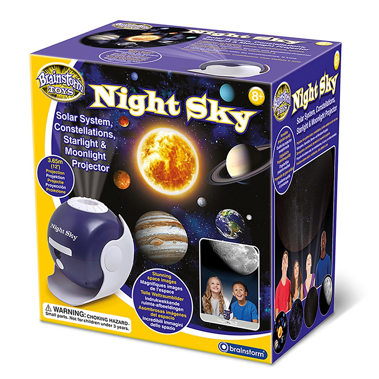 Brainstorm Toys: Night Sky Projector - Solar System, Constellations, Starlight & Moonlight Projector - 12' Projection